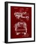 PP59-Burgundy Army Troops Transport Truck Patent Poster-Cole Borders-Framed Giclee Print