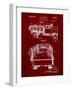 PP59-Burgundy Army Troops Transport Truck Patent Poster-Cole Borders-Framed Giclee Print