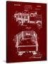 PP59-Burgundy Army Troops Transport Truck Patent Poster-Cole Borders-Stretched Canvas