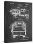 PP59-Chalkboard Army Troops Transport Truck Patent Poster-Cole Borders-Stretched Canvas