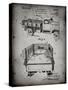 PP59-Faded Grey Army Troops Transport Truck Patent Poster-Cole Borders-Stretched Canvas