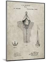 PP599-Sandstone Water Buoy Patent Poster-Cole Borders-Mounted Giclee Print