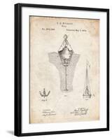 PP599-Vintage Parchment Water Buoy Patent Poster-Cole Borders-Framed Giclee Print