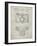 PP6 Antique Grid Parchment-Borders Cole-Framed Giclee Print