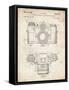 PP6 Vintage Parchment-Borders Cole-Framed Stretched Canvas