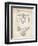 PP6 Vintage Parchment-Borders Cole-Framed Premium Giclee Print