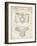 PP6 Vintage Parchment-Borders Cole-Framed Giclee Print