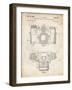 PP6 Vintage Parchment-Borders Cole-Framed Giclee Print