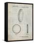 PP600-Antique Grid Parchment Mountain Bike Tire Patent Poster-Cole Borders-Framed Stretched Canvas