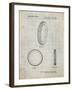 PP600-Antique Grid Parchment Mountain Bike Tire Patent Poster-Cole Borders-Framed Giclee Print