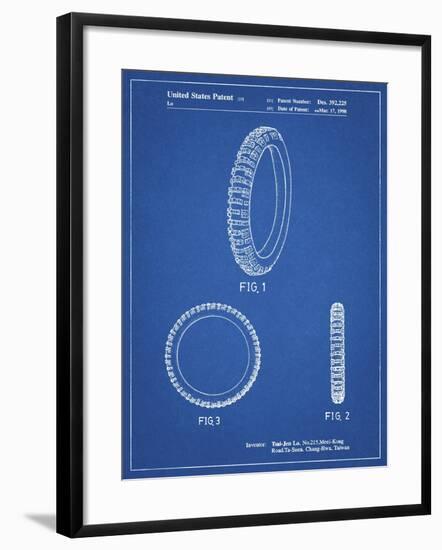PP600-Blueprint Mountain Bike Tire Patent Poster-Cole Borders-Framed Giclee Print