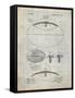 PP601-Antique Grid Parchment Football Game Ball 1902 Patent Poster-Cole Borders-Framed Stretched Canvas