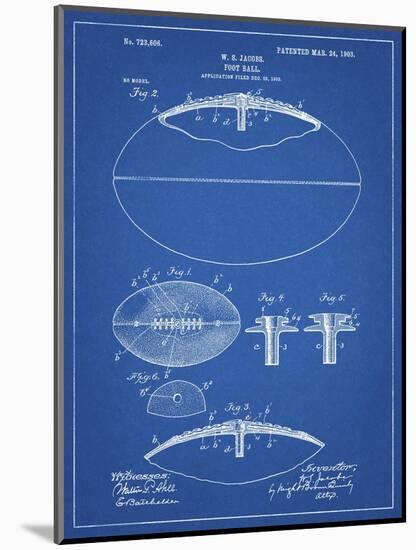 PP601-Blueprint Football Game Ball 1902 Patent Poster-Cole Borders-Mounted Giclee Print