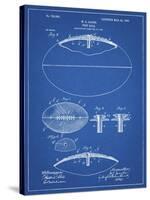 PP601-Blueprint Football Game Ball 1902 Patent Poster-Cole Borders-Stretched Canvas