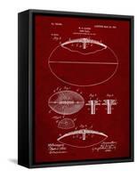 PP601-Burgundy Football Game Ball 1902 Patent Poster-Cole Borders-Framed Stretched Canvas