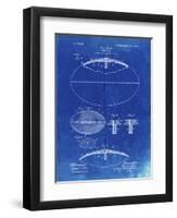 PP601-Faded Blueprint Football Game Ball 1902 Patent Poster-Cole Borders-Framed Giclee Print