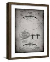 PP601-Faded Grey Football Game Ball 1902 Patent Poster-Cole Borders-Framed Giclee Print