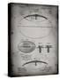 PP601-Faded Grey Football Game Ball 1902 Patent Poster-Cole Borders-Stretched Canvas