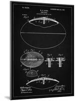 PP601-Vintage Black Football Game Ball 1902 Patent Poster-Cole Borders-Mounted Giclee Print