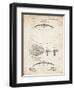 PP601-Vintage Parchment Football Game Ball 1902 Patent Poster-Cole Borders-Framed Giclee Print