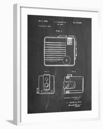 PP606-Chalkboard Kodak Brownie Hawkeye Patent Poster-Cole Borders-Framed Giclee Print