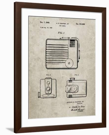 PP606-Sandstone Kodak Brownie Hawkeye Patent Poster-Cole Borders-Framed Giclee Print