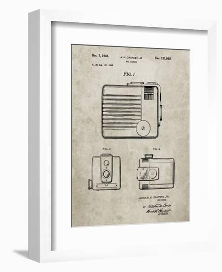 PP606-Sandstone Kodak Brownie Hawkeye Patent Poster-Cole Borders-Framed Giclee Print