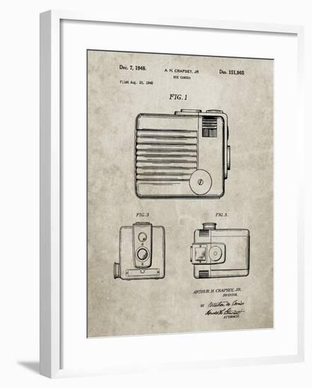 PP606-Sandstone Kodak Brownie Hawkeye Patent Poster-Cole Borders-Framed Giclee Print