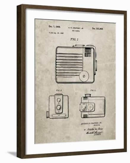 PP606-Sandstone Kodak Brownie Hawkeye Patent Poster-Cole Borders-Framed Giclee Print