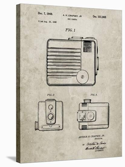 PP606-Sandstone Kodak Brownie Hawkeye Patent Poster-Cole Borders-Stretched Canvas