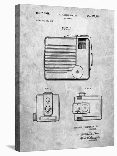 PP606-Slate Kodak Brownie Hawkeye Patent Poster-Cole Borders-Stretched Canvas