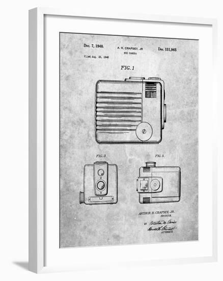 PP606-Slate Kodak Brownie Hawkeye Patent Poster-Cole Borders-Framed Giclee Print