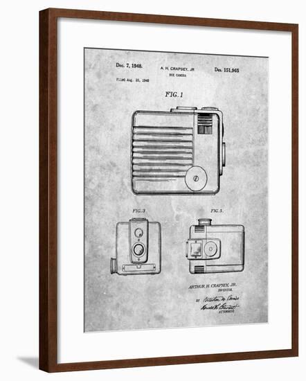 PP606-Slate Kodak Brownie Hawkeye Patent Poster-Cole Borders-Framed Giclee Print