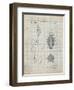 PP607-Antique Grid Parchment Gas Mask 1918 Patent Poster-Cole Borders-Framed Giclee Print
