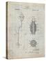 PP607-Antique Grid Parchment Gas Mask 1918 Patent Poster-Cole Borders-Stretched Canvas
