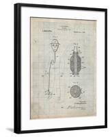 PP607-Antique Grid Parchment Gas Mask 1918 Patent Poster-Cole Borders-Framed Giclee Print