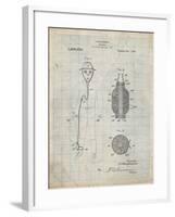 PP607-Antique Grid Parchment Gas Mask 1918 Patent Poster-Cole Borders-Framed Giclee Print