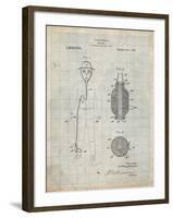 PP607-Antique Grid Parchment Gas Mask 1918 Patent Poster-Cole Borders-Framed Giclee Print