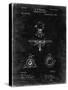 PP609-Black Grunge Antique Camera Tripod Head Improvement Patent Poster-Cole Borders-Stretched Canvas