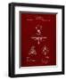 PP609-Burgundy Antique Camera Tripod Head Improvement Patent Poster-Cole Borders-Framed Giclee Print