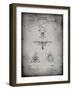 PP609-Faded Grey Antique Camera Tripod Head Improvement Patent Poster-Cole Borders-Framed Giclee Print