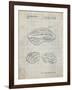 PP610-Antique Grid Parchment Bicycle Helmet Patent Poster-Cole Borders-Framed Giclee Print