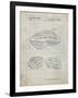 PP610-Antique Grid Parchment Bicycle Helmet Patent Poster-Cole Borders-Framed Giclee Print