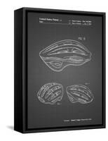 PP610-Black Grid Bicycle Helmet Patent Poster-Cole Borders-Framed Stretched Canvas