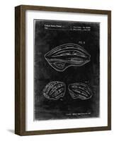 PP610-Black Grunge Bicycle Helmet Patent Poster-Cole Borders-Framed Giclee Print