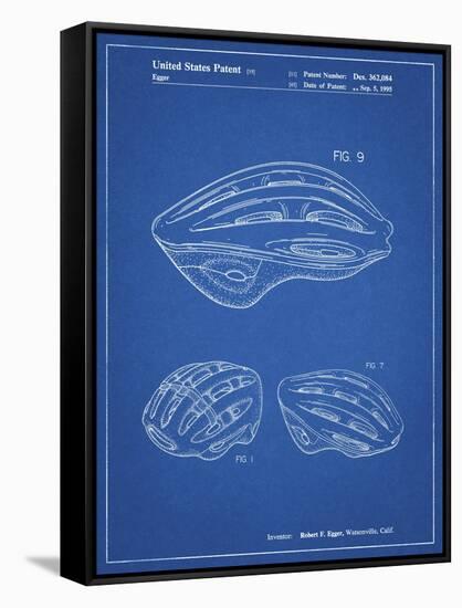 PP610-Blueprint Bicycle Helmet Patent Poster-Cole Borders-Framed Stretched Canvas