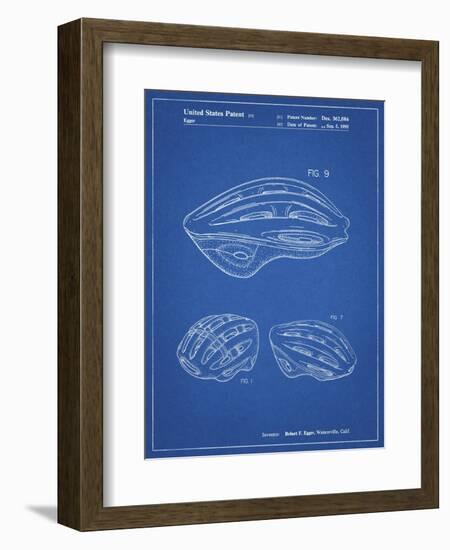 PP610-Blueprint Bicycle Helmet Patent Poster-Cole Borders-Framed Giclee Print