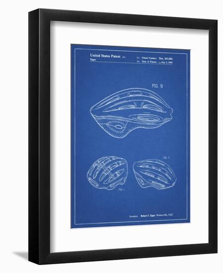 PP610-Blueprint Bicycle Helmet Patent Poster-Cole Borders-Framed Giclee Print