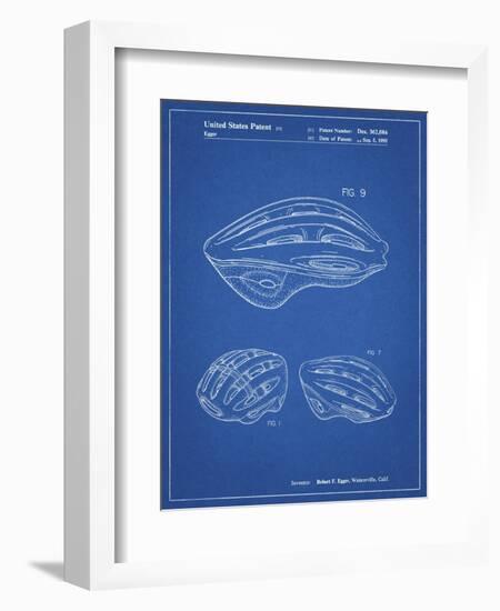 PP610-Blueprint Bicycle Helmet Patent Poster-Cole Borders-Framed Giclee Print