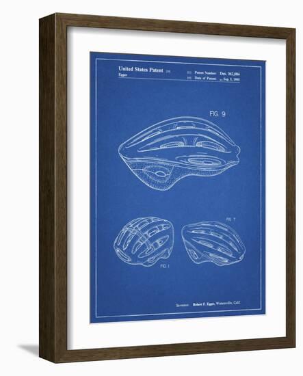 PP610-Blueprint Bicycle Helmet Patent Poster-Cole Borders-Framed Giclee Print